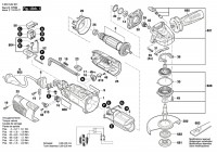 Bosch 3 603 CA2 601 Pws 1000-125 Angle Grinder / Eu Spare Parts